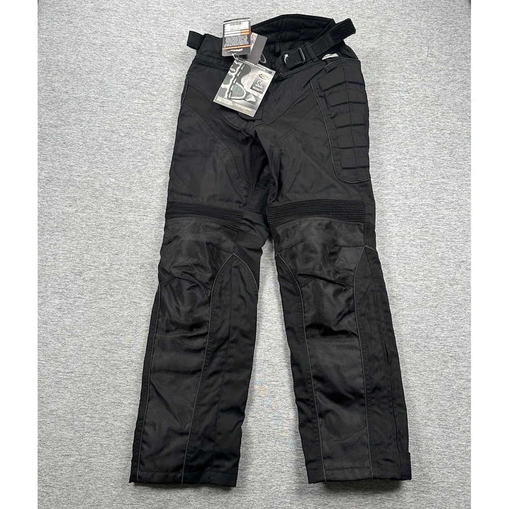 FieldSheer Motorcycle Adventure Pants Mens Small Black Armor Riding Safety NEW